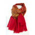 Etole classique motif Paisley en laine - L - Rouge/Marron