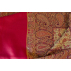Etole classique motif Paisley en laine - L - Rouge/Marron
