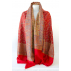 Etole classique motif Paisley en laine - L - Rouge / Bleu