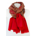 Etole classique motif Paisley en laine - L - Rouge / Bleu