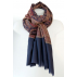 Etole classique motif Paisley en laine - L - Bleu Ardoise