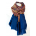 Etole classique motif Paisley en laine - M - Bleu Royal