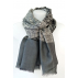 Etole classique motif Paisley en laine - M - Gris