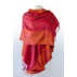 Étole en soie - Fushia et orange