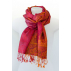 Étole en soie - Fushia et orange