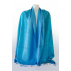 Étole en soie - Bleu turquoise bicolore