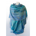 Étole en soie - Bleu roi et turquoise
