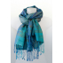 Étole en soie - Bleu roi et turquoise