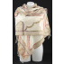 Étole en laine bouillie et brodée à la main - Beige