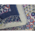 Étole, laine bouillie brodée main à motifs géométriques - Gris et multicolore