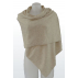 Étole unie en cachemire jersey chiné - Beige