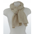 Étole unie en cachemire jersey chiné - Beige