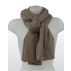 Étole unie en cachemire jersey chiné - Marron