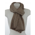Étole unie en cachemire jersey chiné - Marron