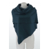 Étole unie en cachemire jersey chiné - Bleu charron