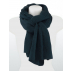 Étole unie en cachemire jersey chiné - Bleu charron