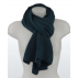 Étole unie en cachemire jersey chiné - Bleu charron