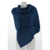 Étole unie en cachemire jersey chiné - Bleu cobalt
