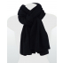 Étole unie en cachemire jersey chiné - Bleu marine