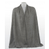 Étole unie en cachemire jersey chiné - Gris clair