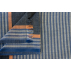 Foulard à rayures en laine et soie - Bleu