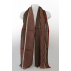 Foulard à rayures en laine et soie - Bordeaux