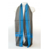 Foulard à chevrons en laine et soie - Bleu