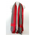 Foulard à chevrons en laine et soie - Rouge