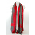Foulard à chevrons en laine et soie - Rouge