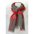 Foulard à chevrons en laine et soie - Rouge