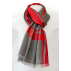 Foulard à chevrons en laine et soie - Rouge