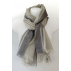 Foulard à chevrons en laine et soie - Gris