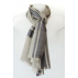 Foulard à chevrons en laine et soie - Gris