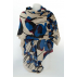 Foulard imprimé Coquelicots en laine - Bleu