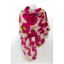 Foulard imprimé Coquelicots en laine - Fushia