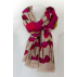 Foulard imprimé Coquelicots en laine - Fushia