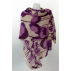 Foulard imprimé Coquelicots en laine - Lilas
