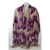 Foulard imprimé Coquelicots en laine - Lilas