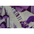 Foulard imprimé Coquelicots en laine - Lilas