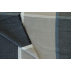 Foulard à chevrons et à carreaux en laine et soie - Bleu Ardoise