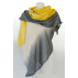 Foulard dégradé motif cachemire - Gris / Crème / Jaune