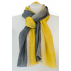 Foulard dégradé motif cachemire - Gris / Crème / Jaune