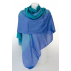 Foulard dégradé motif cachemire - Bleu / Vert d eau