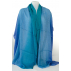Foulard dégradé motif cachemire - Bleu / Vert d eau