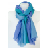 Foulard dégradé motif cachemire - Bleu / Vert d eau