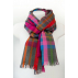 Foulard en laine à carreaux multicolore