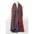 Foulard en laine à carreaux multicolore