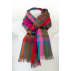 Foulard en laine à carreaux multicolore