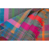 Foulard en laine à carreaux multicolore