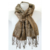 Foulard en soie - Marron et beige